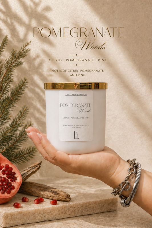 Pomegranate Woods 12 oz Candle