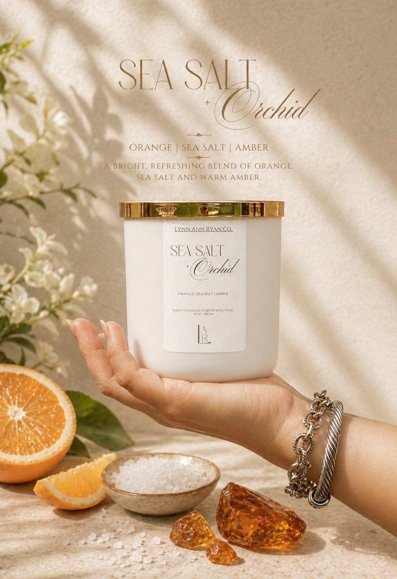Sea Salt Orchid 12 oz Candles